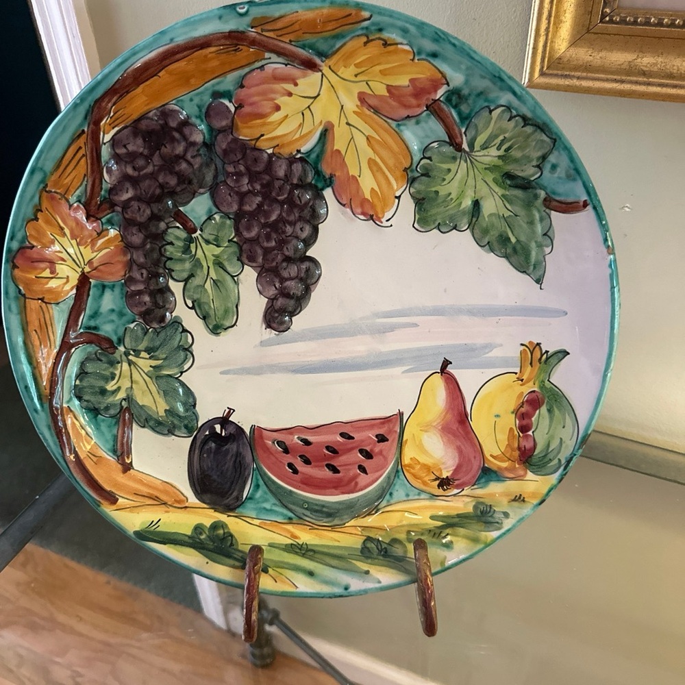 Colorful Italian Fruit Ceramic Plate